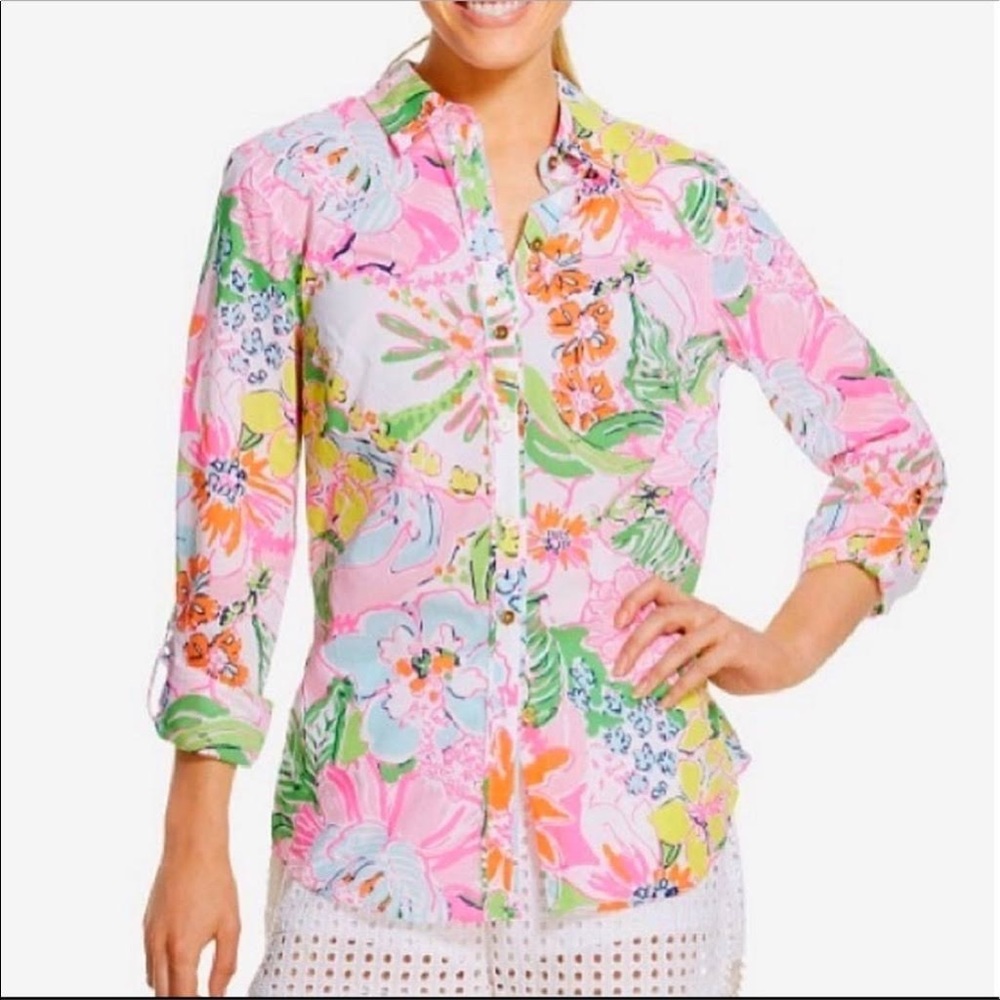 Lilly Pulitzer x Target Button-Up Collared Blouse